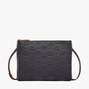 NWT MCM Aren Crossbody Pouch In Monogram Leather